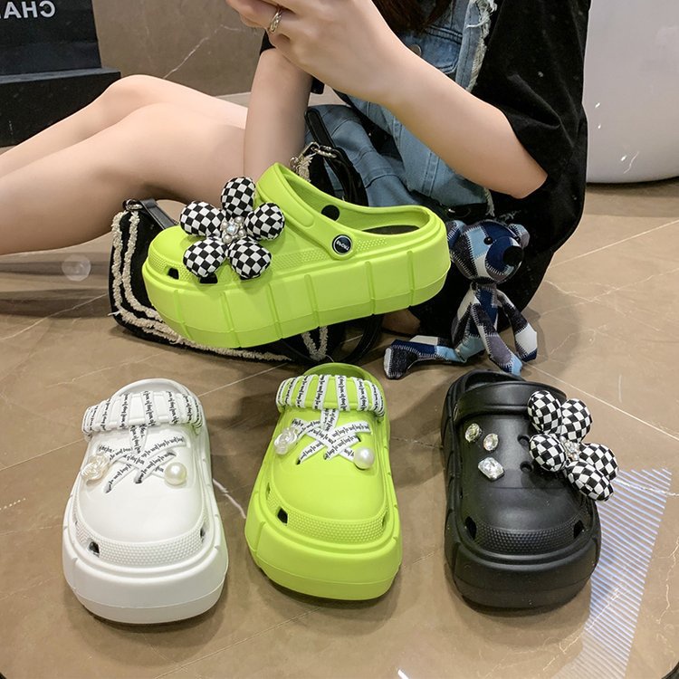 Dép sục crocs đế cao dày phiên bản đặc biệt mẫu mới nhất 2022 Giày sục sandal phong cách ulzzang Kichi