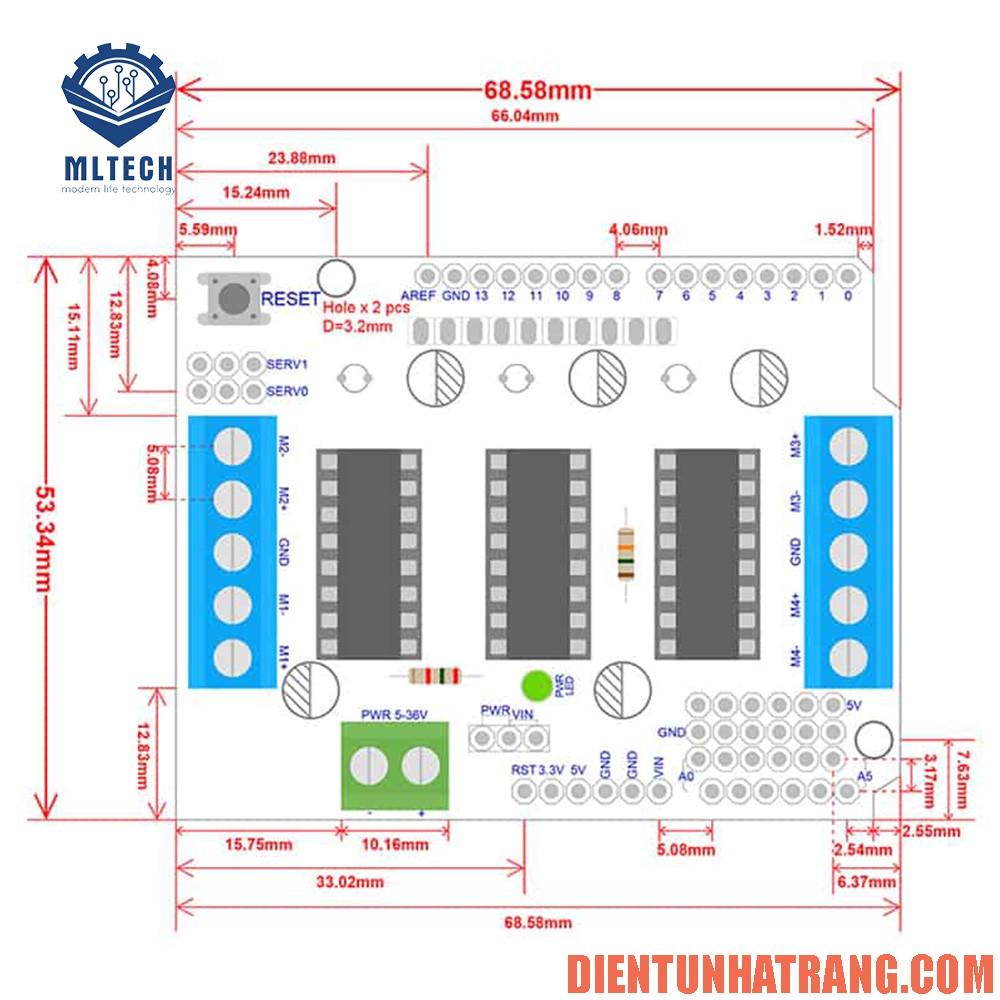 Mạch điều khiển động cơ L293D