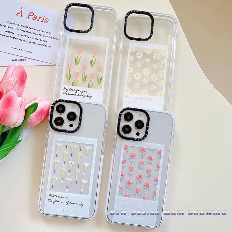 Ốp Điện Thoại Mềm Trong Suốt Chống Sốc In Hoa Đơn Giản Cho iPhone 13 12 11 Pro MAX IX XS MAX XR i6 6s i7 i8 Plus