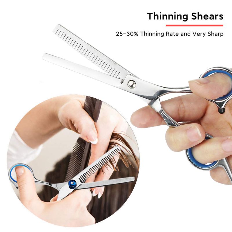 Bộ 7 Kéo Cắt Tóc 6 Inch Bằng Thép Không Gỉ