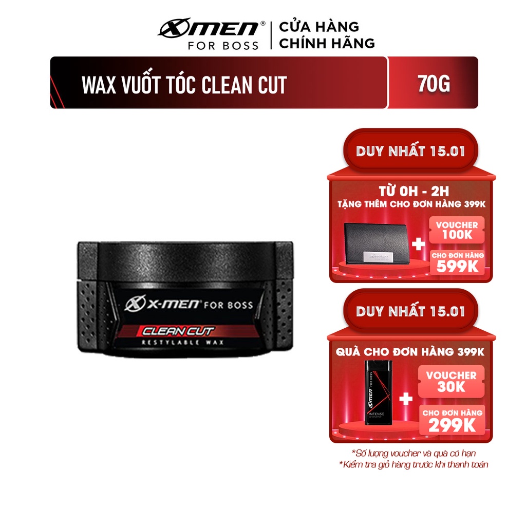 [Mã COSMEN giảm 8% đơn 250K] Wax X-men for Boss Clean Cut 70g