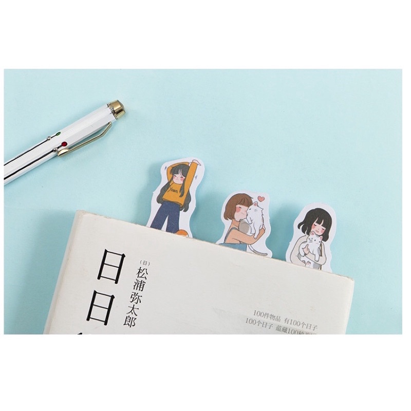 Sticker cô gái vintage trang trí sổ, bullet journal