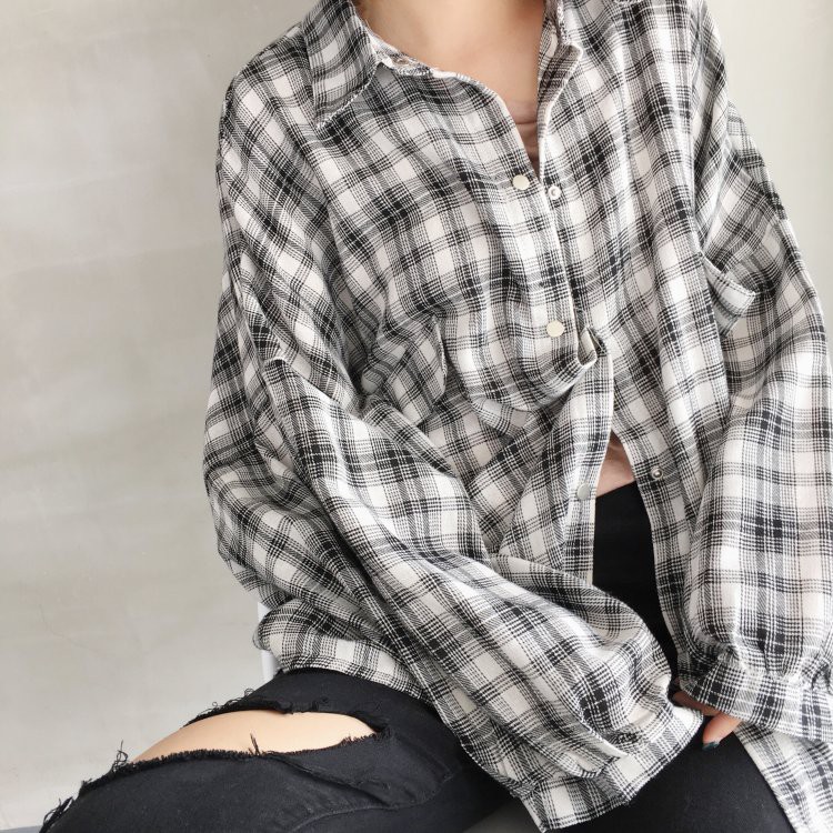 Áo khoác Caro mỏng thu Oversize 3 màu ống rộng - Áo oversize, Áo ulzzang | BigBuy360 - bigbuy360.vn
