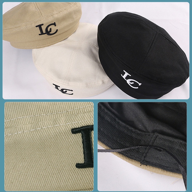 Autumn Winter Fashion Embroidered Plain Color Beret Hats For Women