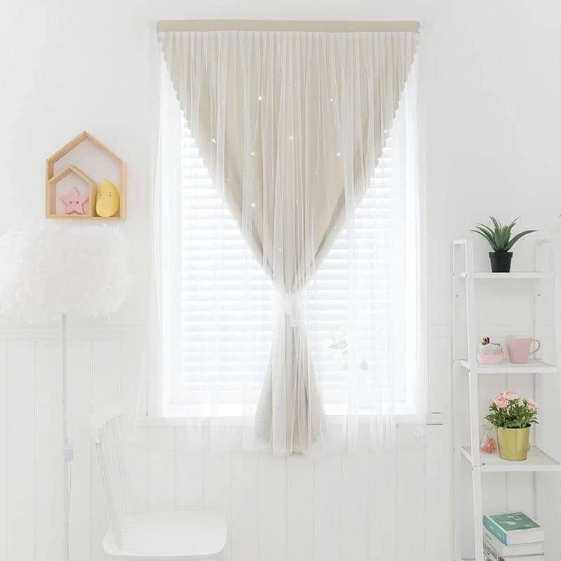 Rèm cửa dán ngôi sao rèm trang trí decor phòng cao cấp lấp lánh trang trí phòng có Sẵn