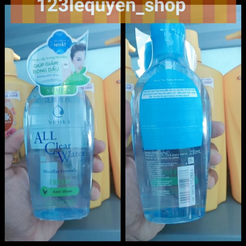 (108k giảm còn 75k)NƯỚC TẨY TRANG SENKA SHISEIDO TRÀ XANH 230ML