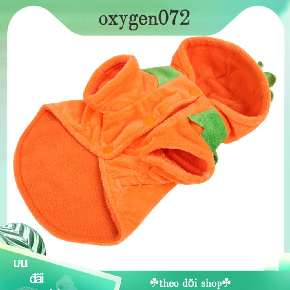 Oxygen072 Halloween Bí ngô cho chó Quần áo Dễ thương Ấm áp Trang phục Chó Lớn Trung bình Mùa Thu Đông