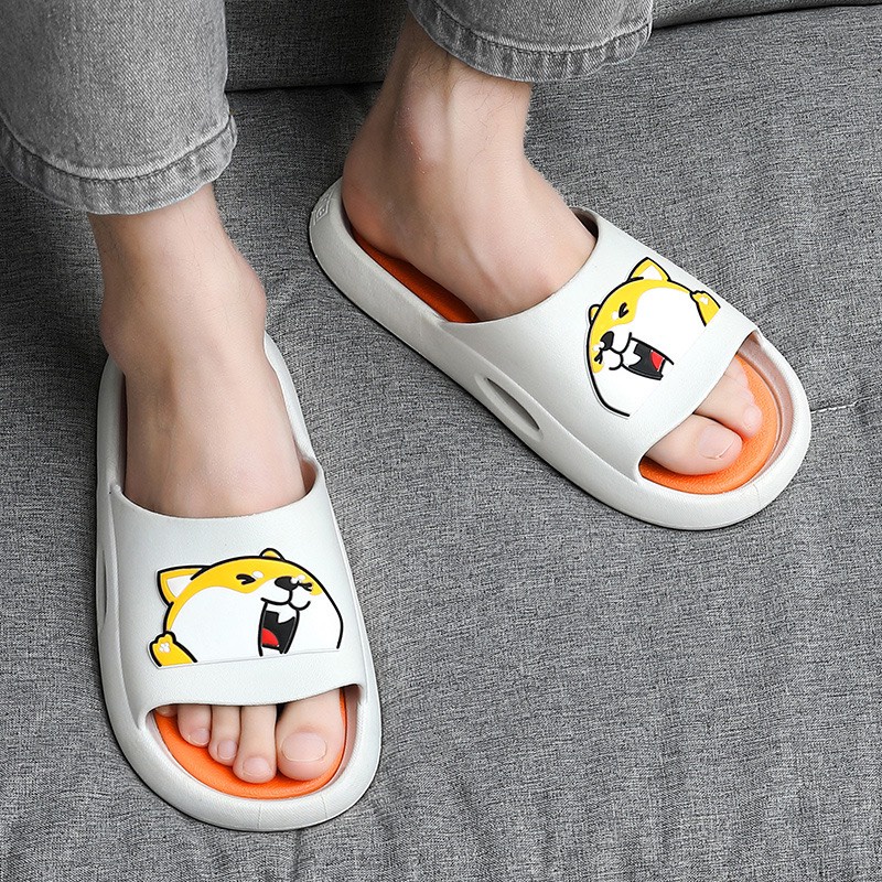 Dép quai ngang nam và nữ thời trang hình chó dễ thương siêu êm