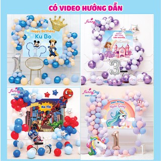 Full Set Trang Trí Sinh Nhật Đơn Giản Tại Nhà [TẶNG 7 MÓN]