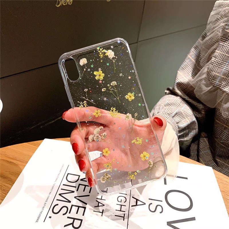 Ốp điện thoại phối hoa khô nhỏ cho iPhone 12 11 XSMAX XR XS X 7 8 Plus 11Pro Max | BigBuy360 - bigbuy360.vn