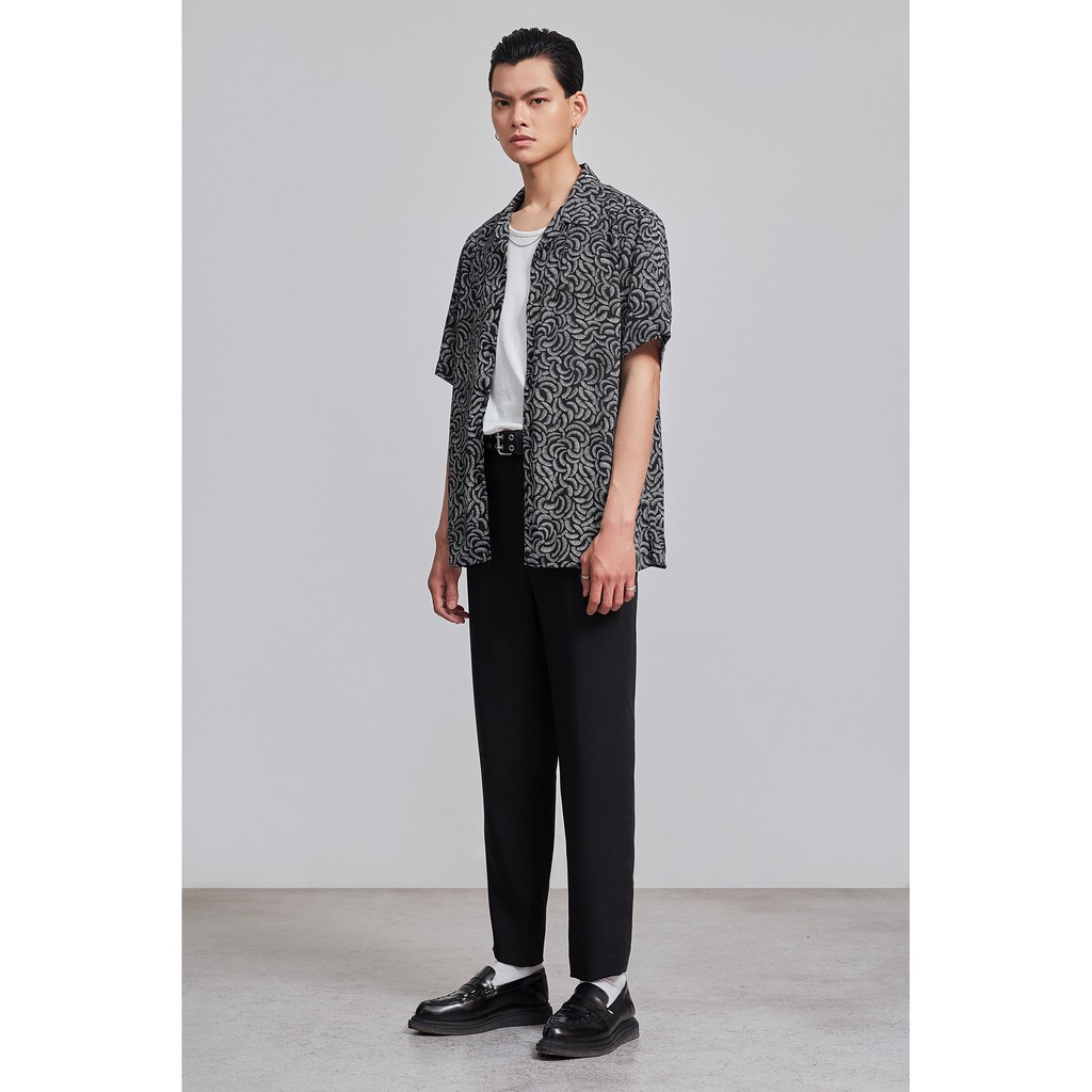 Áo Sơ Mi Ngắn Tay Nam Họa Tiết HIGHWAY MENSWEAR Paper Fan Cuban Shirt | BigBuy360 - bigbuy360.vn