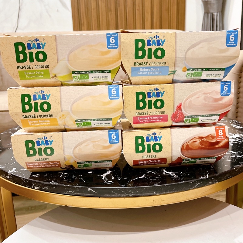 Váng Sữa, Sữa Chua Baby Bio Pháp Cho Bé Ăn Dặm Từ 6M