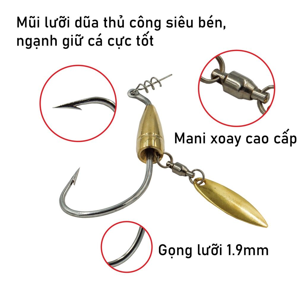 Mồi Mềm Dấu Lưỡi NFF, lưỡi AR15 Mồi Câu Lure Cao Cấp