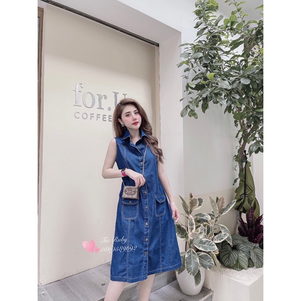 Váy Jean sát nách mùa hè mã M7