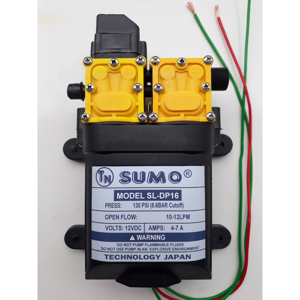 Bộ Máy bơm đôi SUMO mẫu mới 2020 và nguồn Tổ Ong 12v 10A - Bơm Phun Sương - Bơm Tăng áp