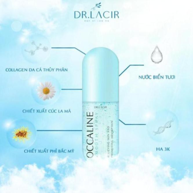 [tặng 1 nạ thủy tinh] Xịt Dưỡng Căng Bóng Tế Bào Gốc Dr.Lacir - Occaline Smooth Spray 005