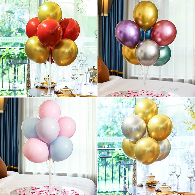 1 Bộ Giá Đỡ Gắn Bong Bóng Bằng Nhựa Trong Suốt 70cm Trang Trí Tiệc Sinh Nhật
