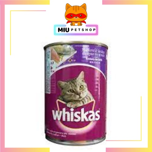 Pate WHISKAS cho mèo trưởng thành - lon 400gr Pate nhiều vị cho mèo trưởng thành.