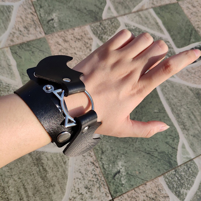 Vòng Cổ Choker Bằng Da Hình Dơi Phong Cách Gothic Punk Dành Cho Dịp Halloween / Giáng Sinh