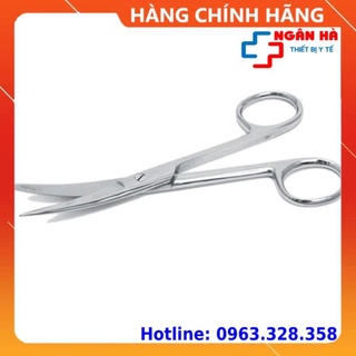 Kéo cong 2 đầu nhọn 10cm y tế cắt chỉ - hàng cao cấp