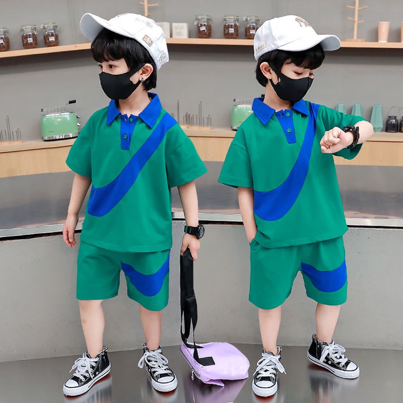 Bộ Đồ Hai Mảnh Áo Tay Ngắn Phong Cách Nhật Bản Hàn Quốc Thời Trang Mùa Hè Hàng Mới Dành Cho Bé Trai 2022