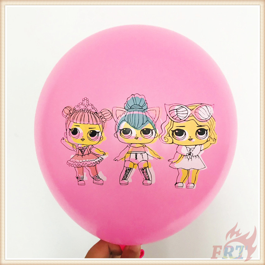Bóng bay cao su trang trí tiệc sinh nhật in họa tiết hoạt hình L.O.L. Suprise Series 01 cỡ 12inch