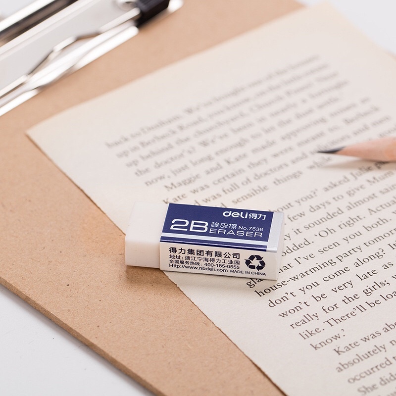 TẨY BÚT CHÌ DELI CHÍNH HÃNG 2B