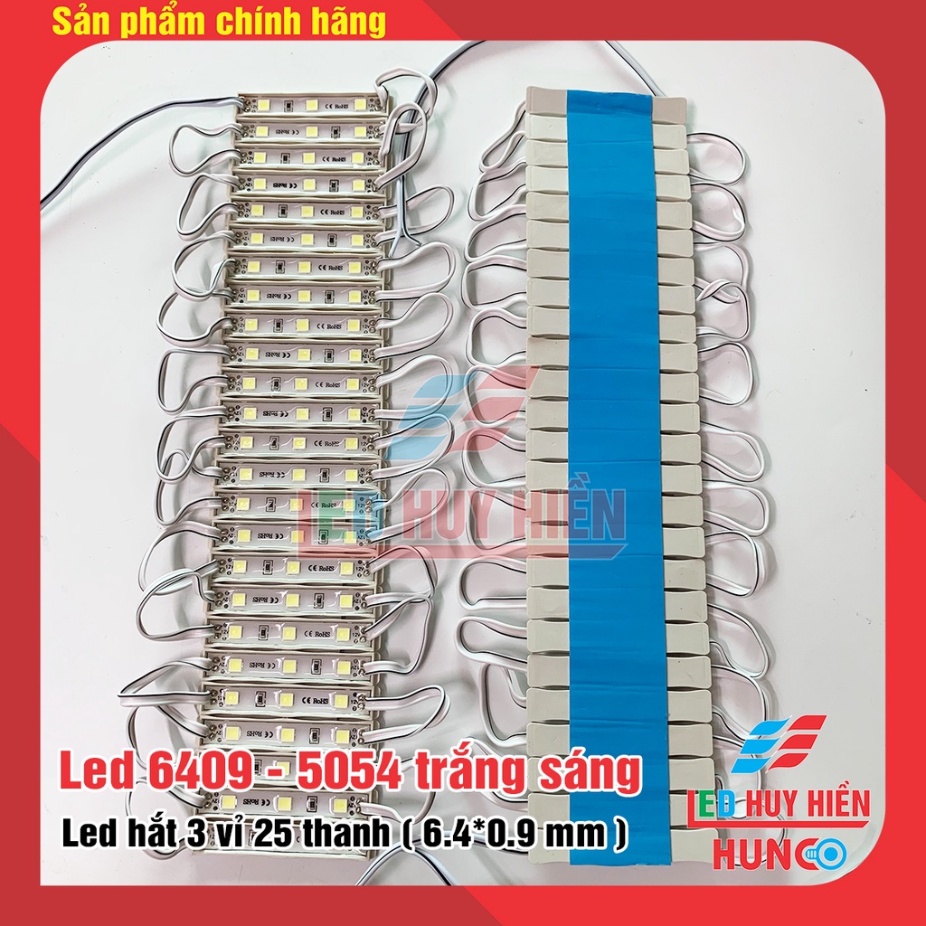 Led hắt 3 bóng 7211 led 5054 trắng - vỉ 20 thanh (25 thanh) led 3 bóng