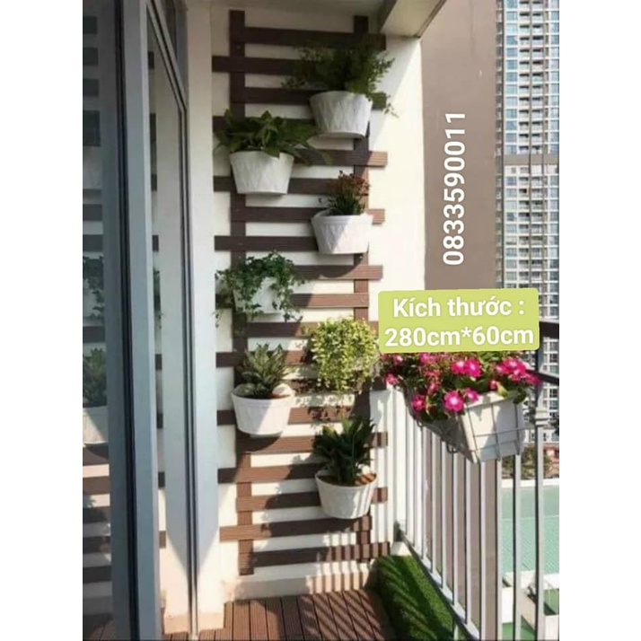 Thanh đa năng trang trí ban công composite dài 3 mét rộng 7cm dày 1.1cm. Vận chuyển cắt làm đôi.Nhận thi công