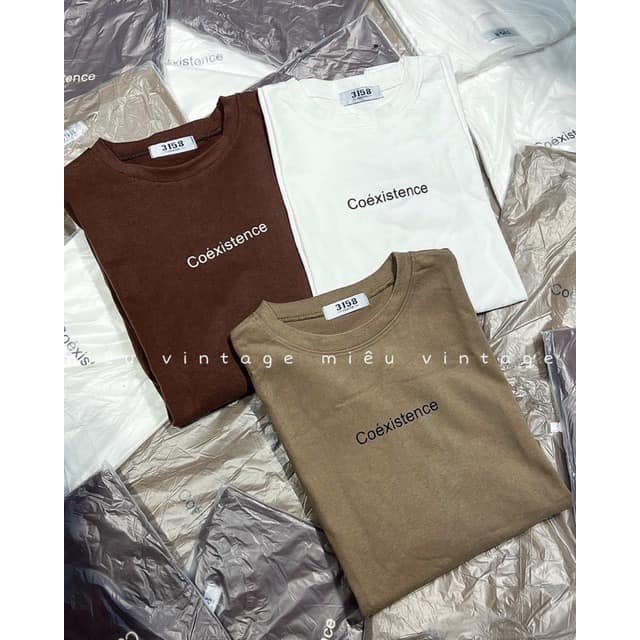 Áo Thun 3158 Áo Thun Chữ CÓE XISTENCE Form Rộng Chất Tuyết Nhung Loại 1 Samsam4896