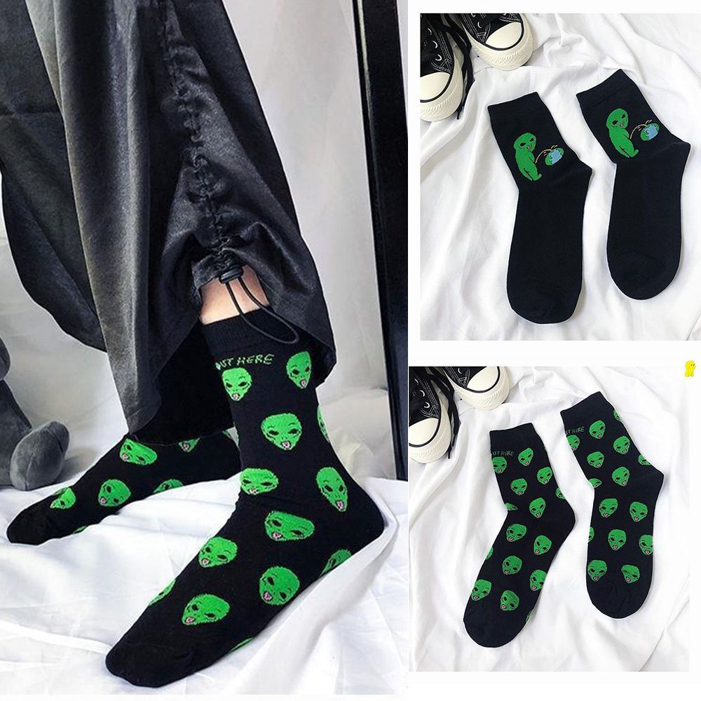 Đôi vớ cotton in họa tiết hoạt hình 3D vui nhộn thoáng khí cho nữ