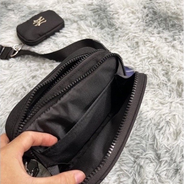 Túi đeo chéo nam nữ unisex MLB Mono kèm túi nhỏ họa tiết thêu đẹp đi chơi, dạo phố, du lịch