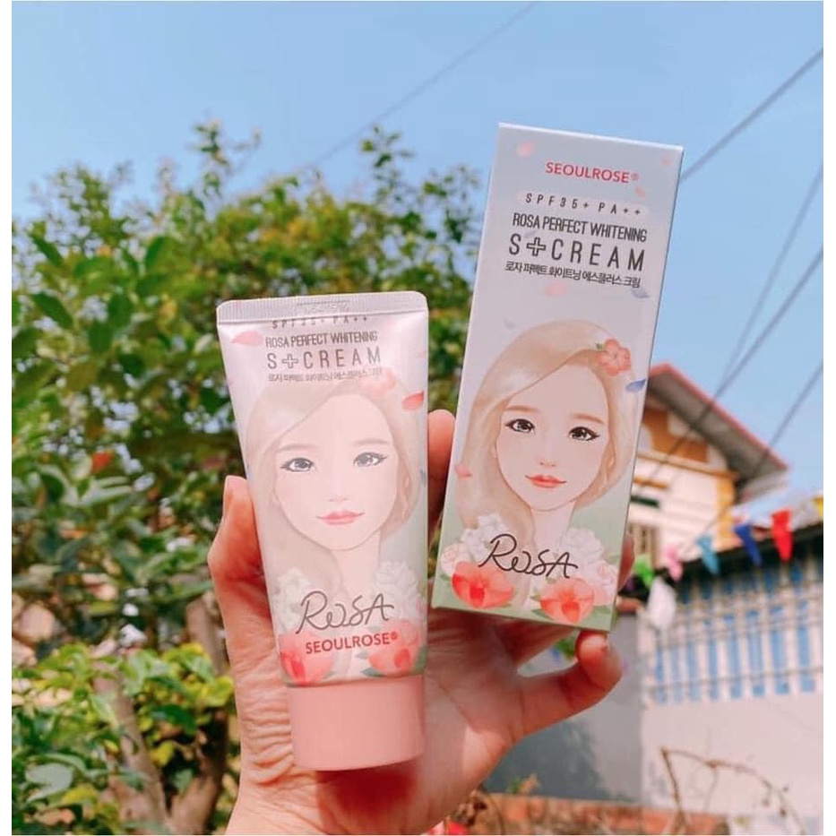 Kem Dưỡng Trắng Da Chống Nắng Dưỡng Trắng Da SeoulRose Rosa Perfect Whitening S+ Cream SPF35+ PA++