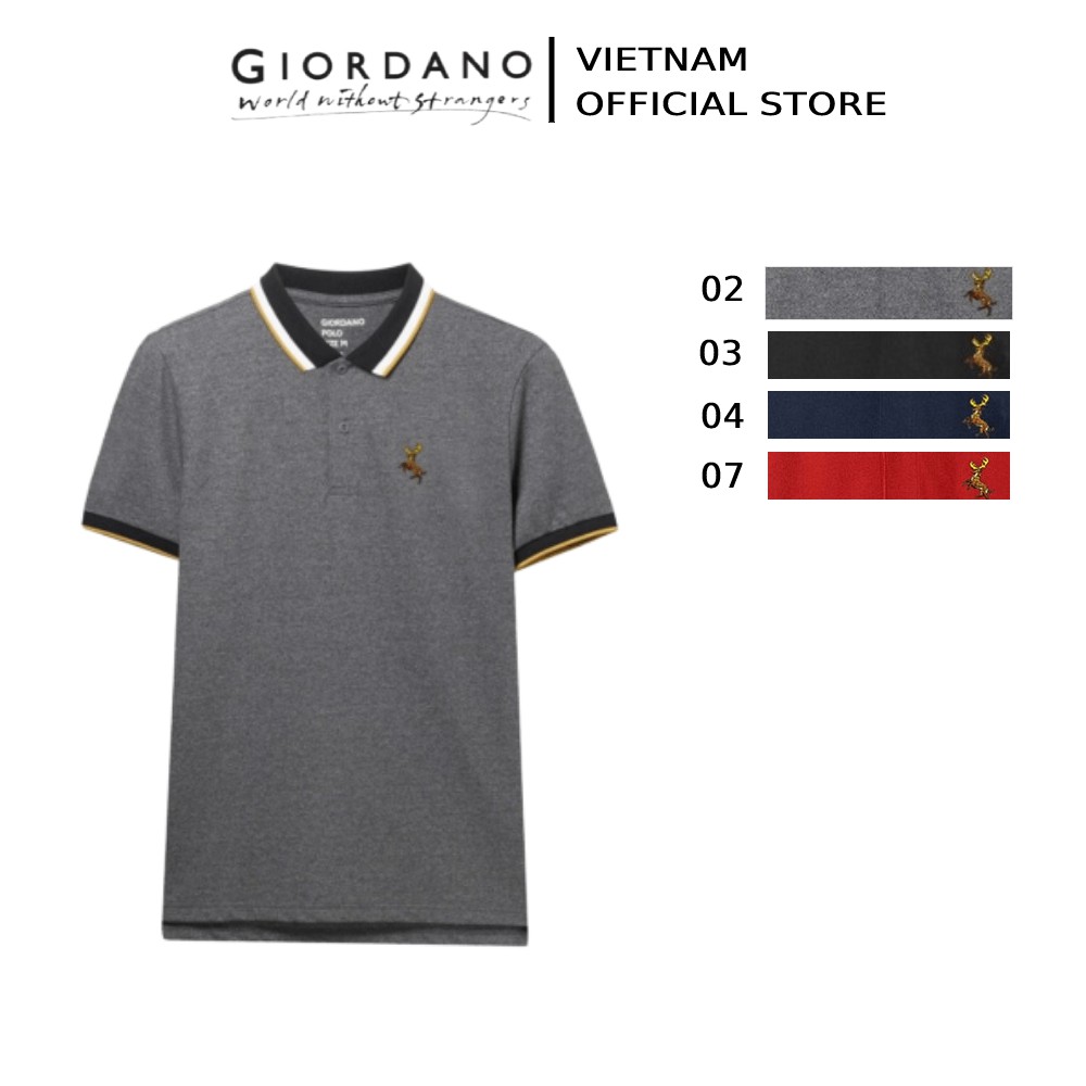 [Mã WABRWM12 giảm 10% đơn 99K] Áo Thun Nam Có Cổ Polo Logo Hưu Giordano 01019202