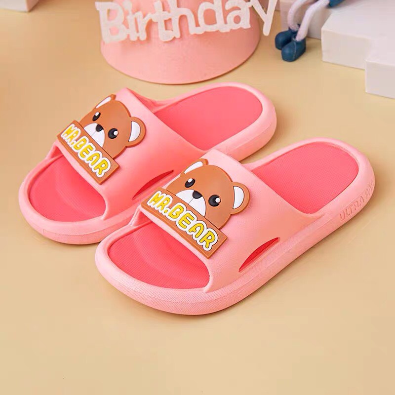 Dép nhựa đúc hình gấu bé trai bé gái mang đều đẹp