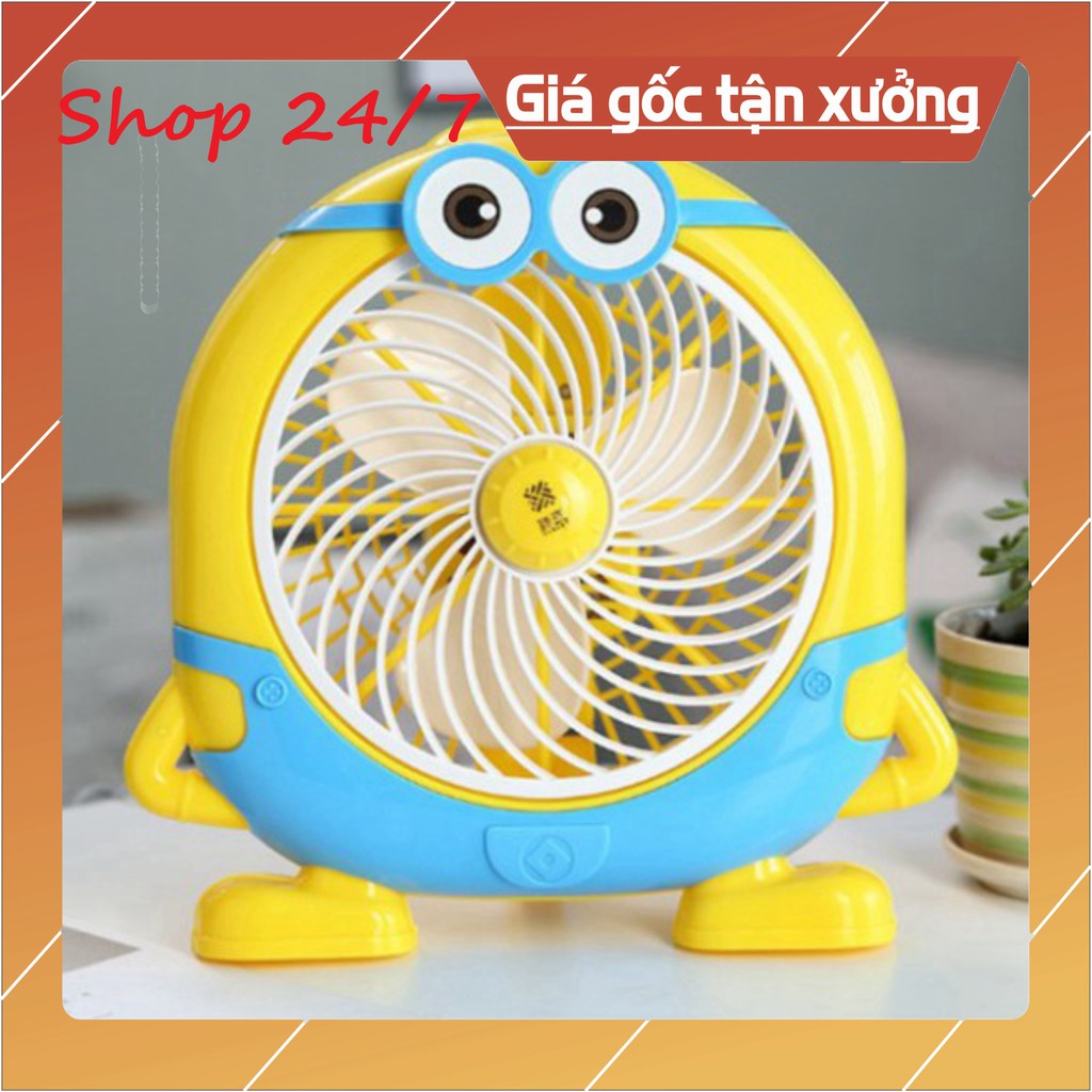 Quạt Mini Để Bàn Cắm Điện Hình Minion Cực Dễ Thương, Thích Hợp Để Bàn Học, Bàn Làm Việc Cho Mùa Hè 2021 - Shop 24/7