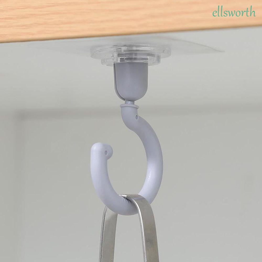 Móc Dán Tường Tự Dính Không Thấm Nước 360° Móc Treo Đồ Gắn Trần Nhà Có Thể Tái Sử Dụng Tiện Lợi