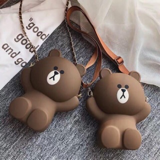 Combo 10 túi gấu brown silicon 2 dây
