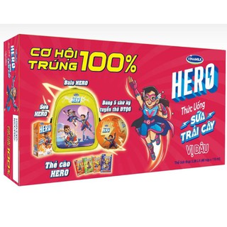 THÙNG 48H SỮA TRÁI CÂY HERO VỊ DÂU ×110ML