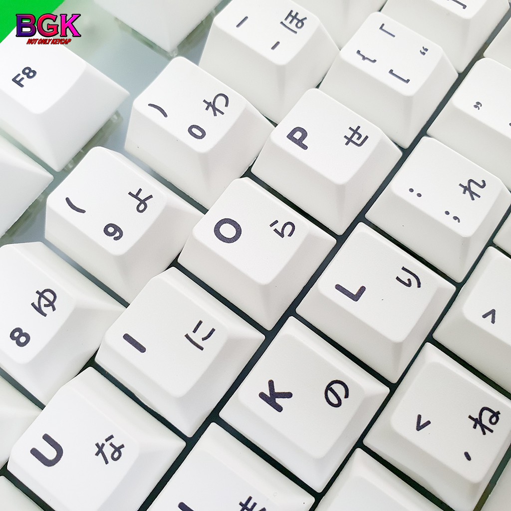 Bộ Keycap Song Ngữ Anh - Nhật Thick PBT Cherry Profile Dye Sub 130 Nút cân được hầu hết các layout dị