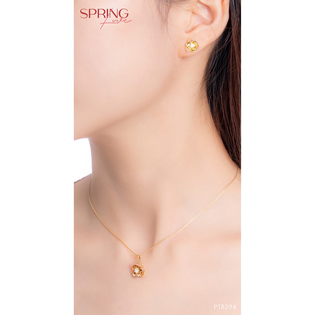 Bông tai vàng 14k BTPTB294 Huy Thanh Jewelry