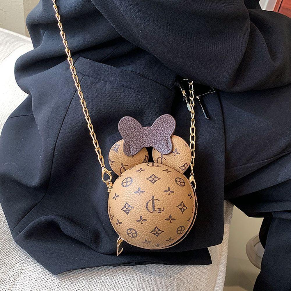 Túi Đeo Chéo Da PU Mini Họa Tiết Chuột Mickey Đơn Giản Nhiều Màu Sắc Thời Trang Cho Nữ