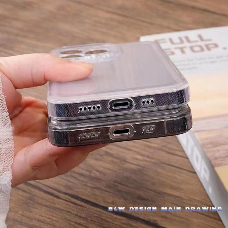Ốp Điện Thoại Dẻo Trong Suốt Đơn Giản Chống Sốc Cho iPhone 13 12 11 Pro MAX XR IX XS MAX iPhone 7 8 Plus
