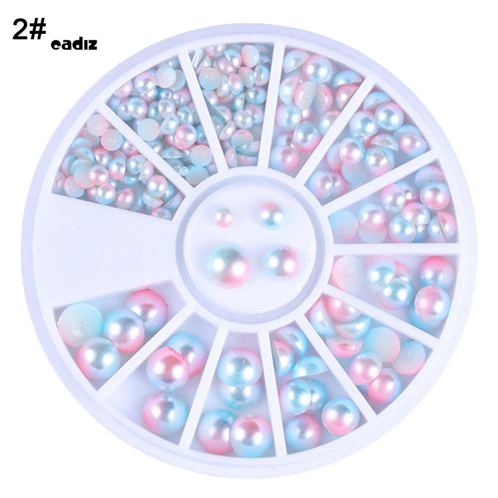 [Hàng mới về] Bộ ngọc trai trang trí móng tay thiết kế kiểu nửa hình cầu