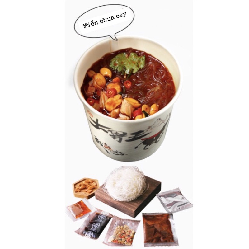 Miến chua cay Daweiwang ăn liền - hộp 136g