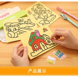 Combo 5 tranh cát khổ a5 giá 5k