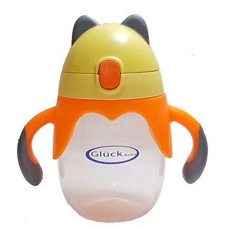 Bình tập uống nước Gluck 250ml màu cam