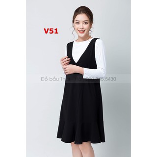 [NEW]Set yếm bầu(váy +áo) thiết kế - V51[SHIPXTRA]
