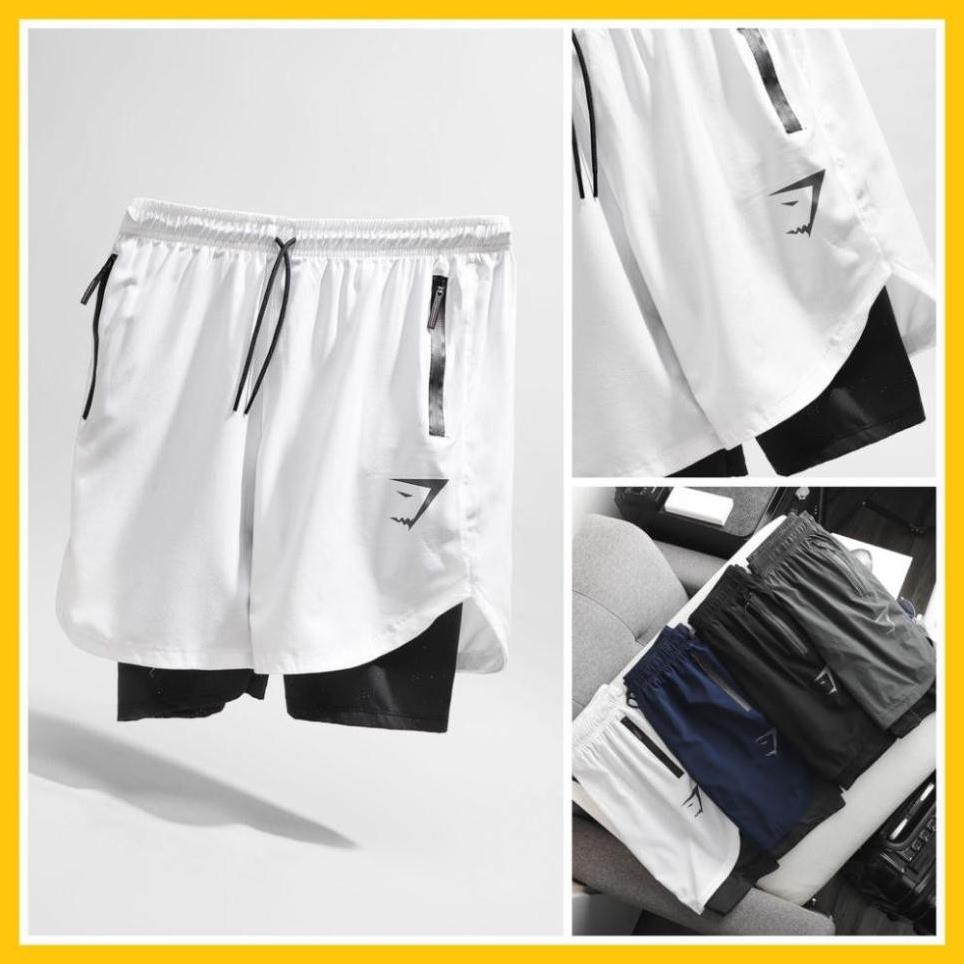 [BMT] Quần Short Thể Thao Nam Vải Dù Hai Lớp Cho GYMMER [ĐỒ TẬP]