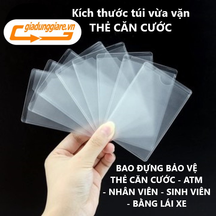 Set 10 Túi đựng thẻ căn cước công dân , bao đựng thẻ ngân hàng ATM , bằng lái xe chống chày xước , bay màu bảo vệ thẻ